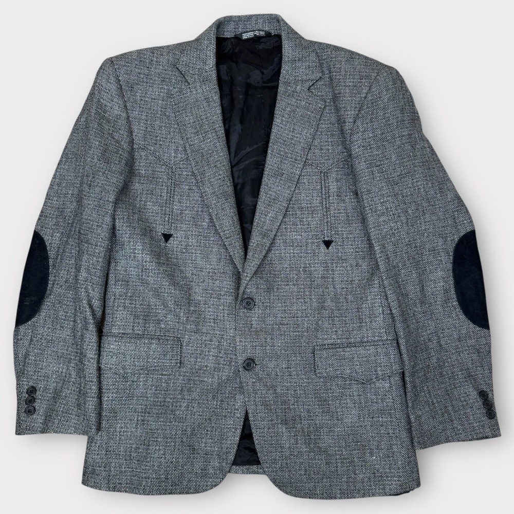 Silverado Mens Yoked Western Blazer 38R Elbow Patches Union Made USA Vintage